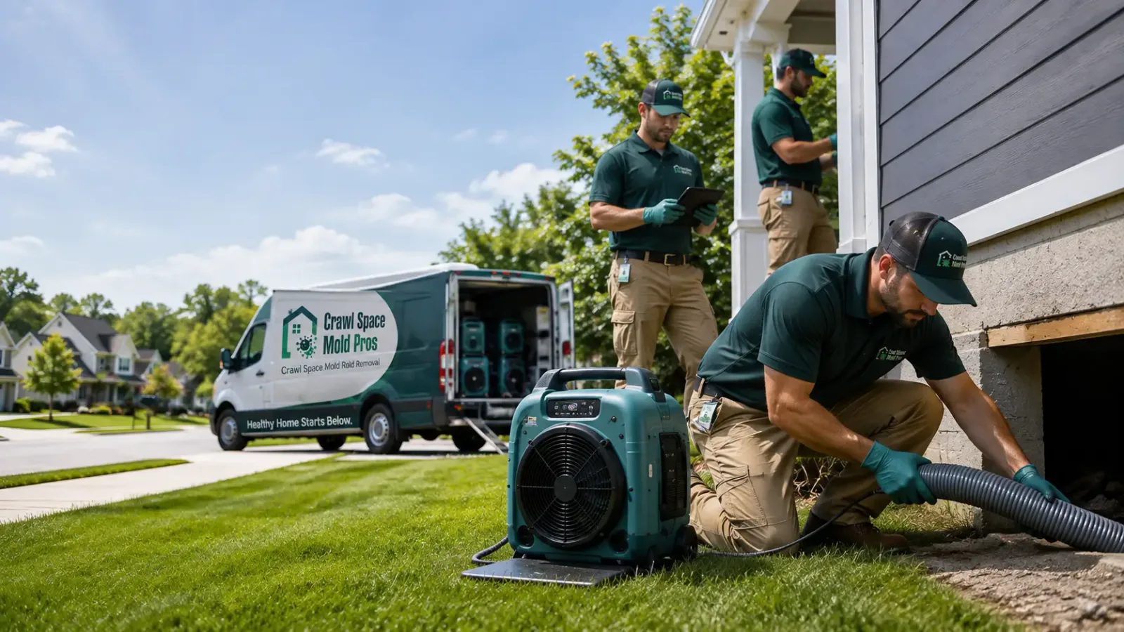 Crawl Space Mold Removal in New Freeport, PA